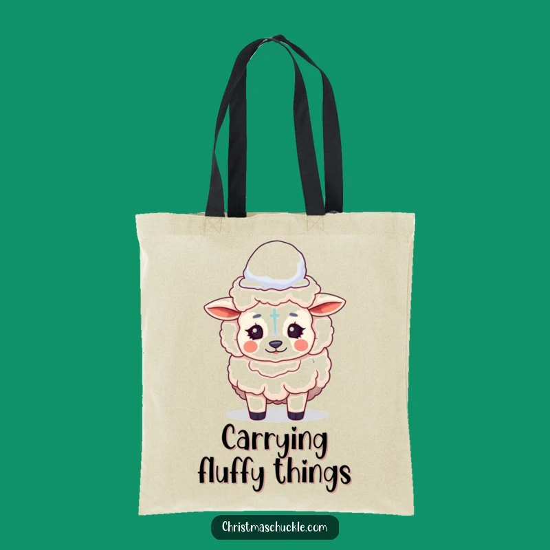 Funny Sheep Clown Tote Bag: Carry Your Essentials with Winter Charm